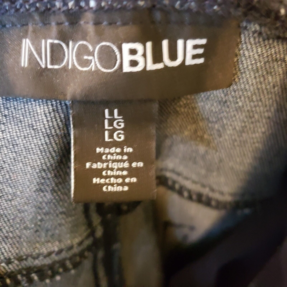 INDIGO Blue Maternity Sz Large Skinny Blue Jean - Picture 3 of 5